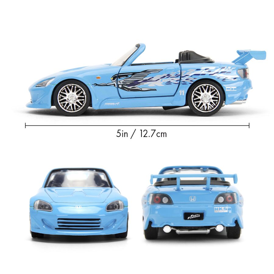 Fast & Furious - 2001 Honda S2000 1:32 Scale Diecast Vehicle (Blue Remix)
