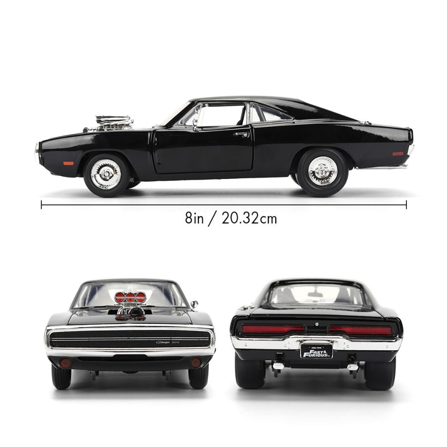 Fast and Furious 9: The Fast Saga - 1970 Dodge Charger Black 1:24 Scale Hollywood Ride