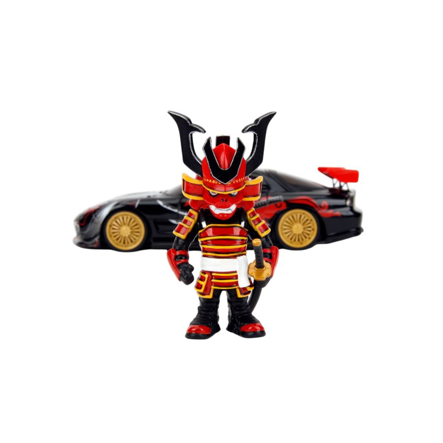 Lab Monkeys - 1:24 Mazda RX-7 Diecast Vehicle with SARU 3.25" Figure