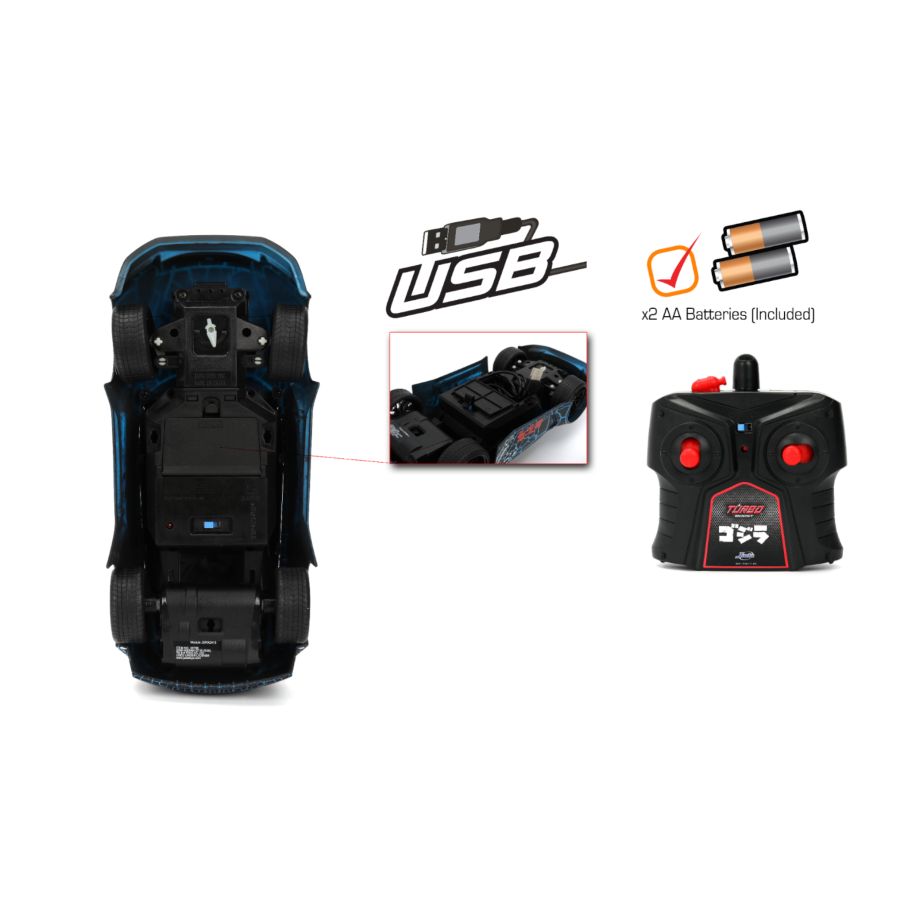 Hollywood Rides - Godzilla 2009 Nissan GT-R (R35) 1:16 Scale Remote Control Car