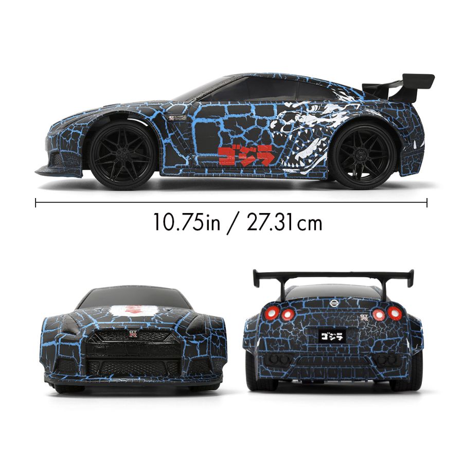 Hollywood Rides - Godzilla 2009 Nissan GT-R (R35) 1:16 Scale Remote Control Car