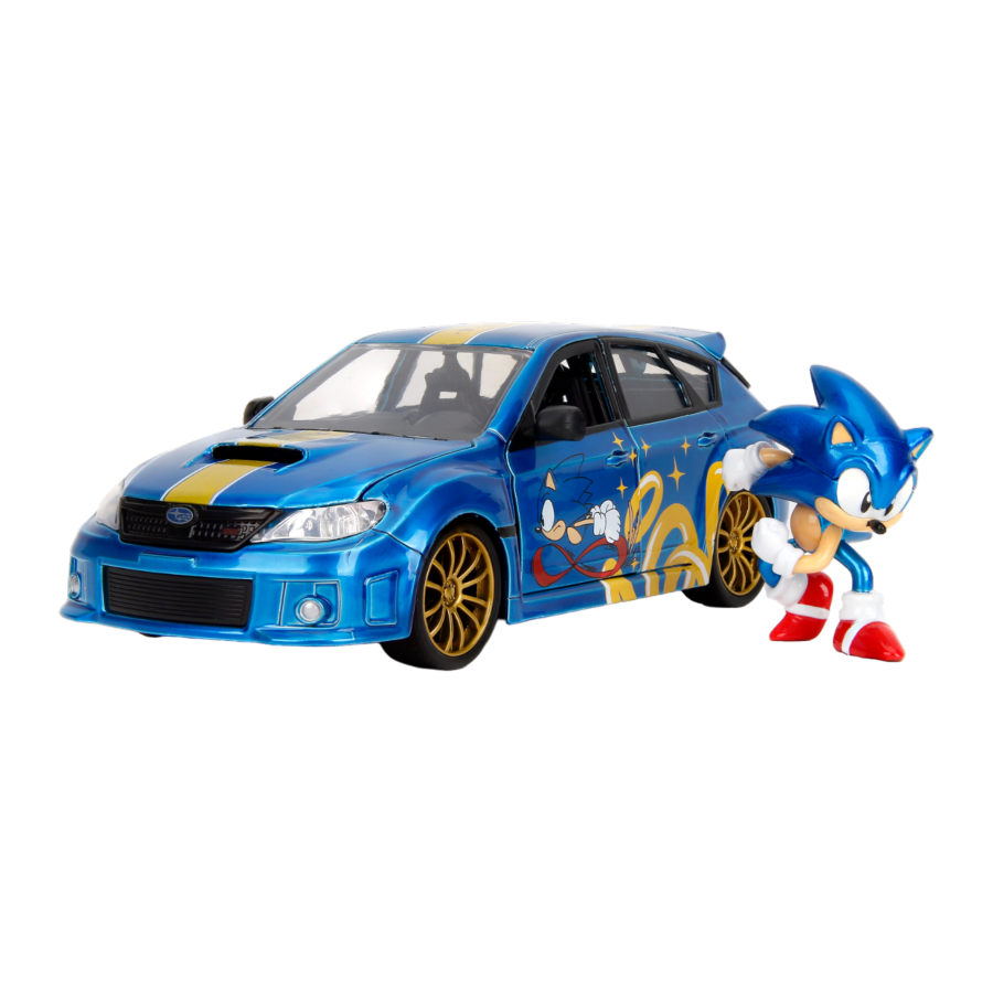 Sonic - Subaru STI with Sonic Figure 1:24 Scale Diecast Vehicle