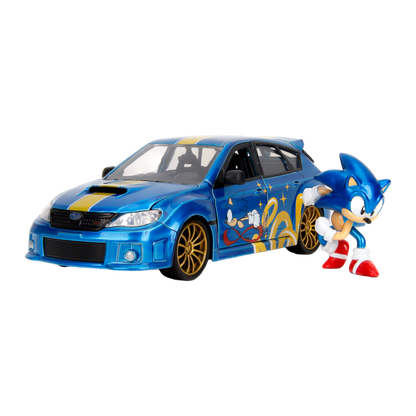 Sonic - Subaru STI with Sonic Figure 1:24 Scale Diecast Vehicle