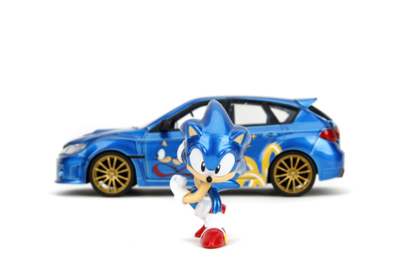 Sonic - Subaru STI with Sonic Figure 1:24 Scale Diecast Vehicle