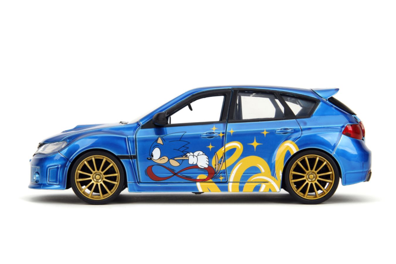 Sonic - Subaru STI with Sonic Figure 1:24 Scale Diecast Vehicle