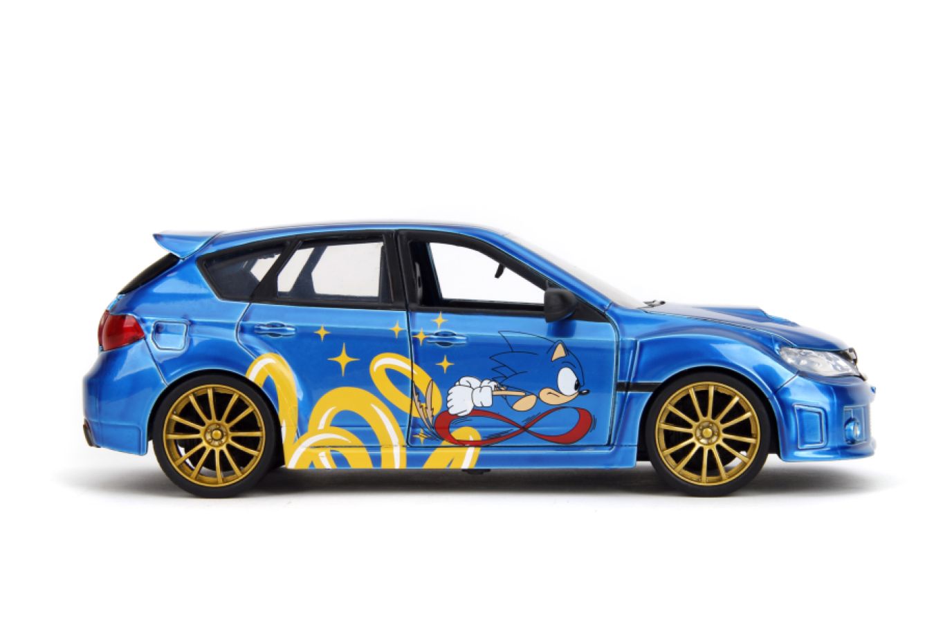 Sonic - Subaru STI with Sonic Figure 1:24 Scale Diecast Vehicle