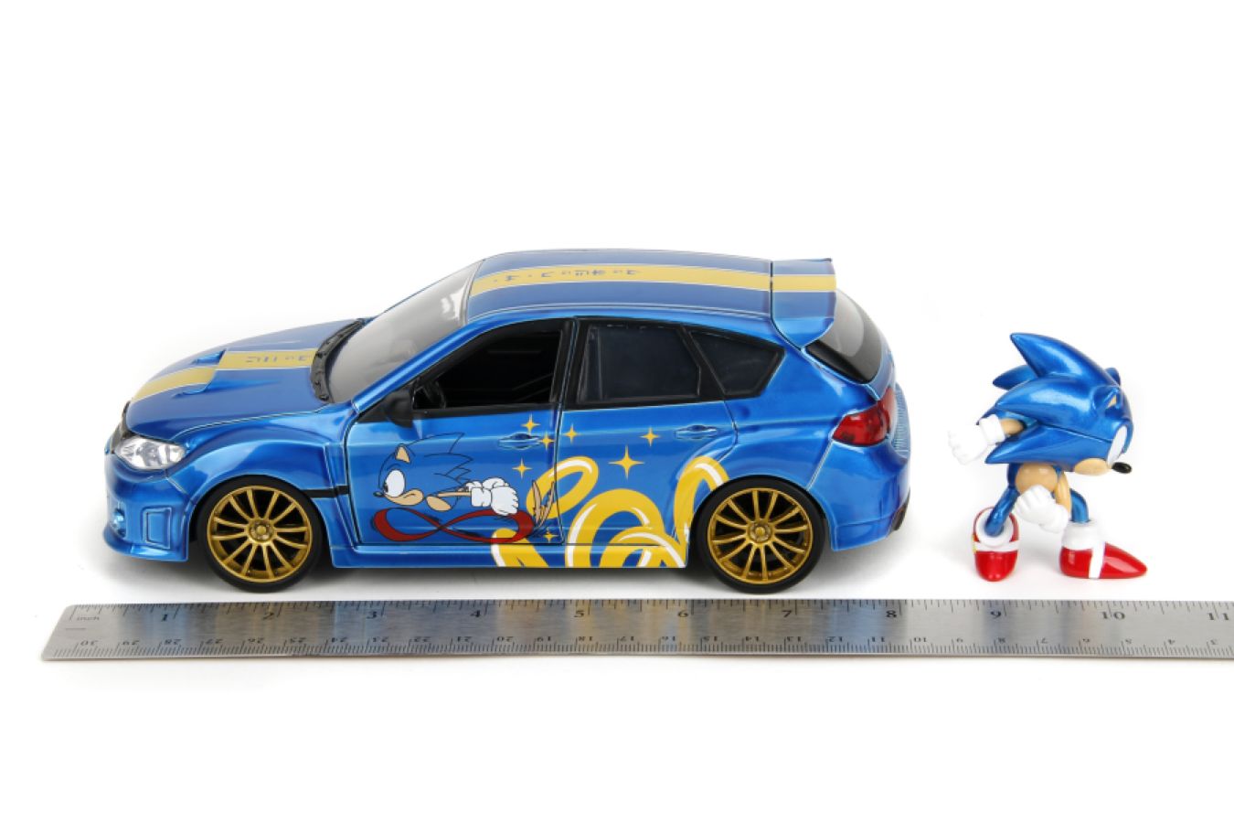 Sonic - Subaru STI with Sonic Figure 1:24 Scale Diecast Vehicle