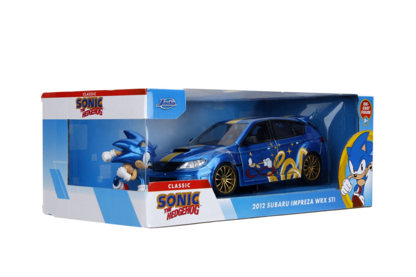 Sonic - Subaru STI with Sonic Figure 1:24 Scale Diecast Vehicle