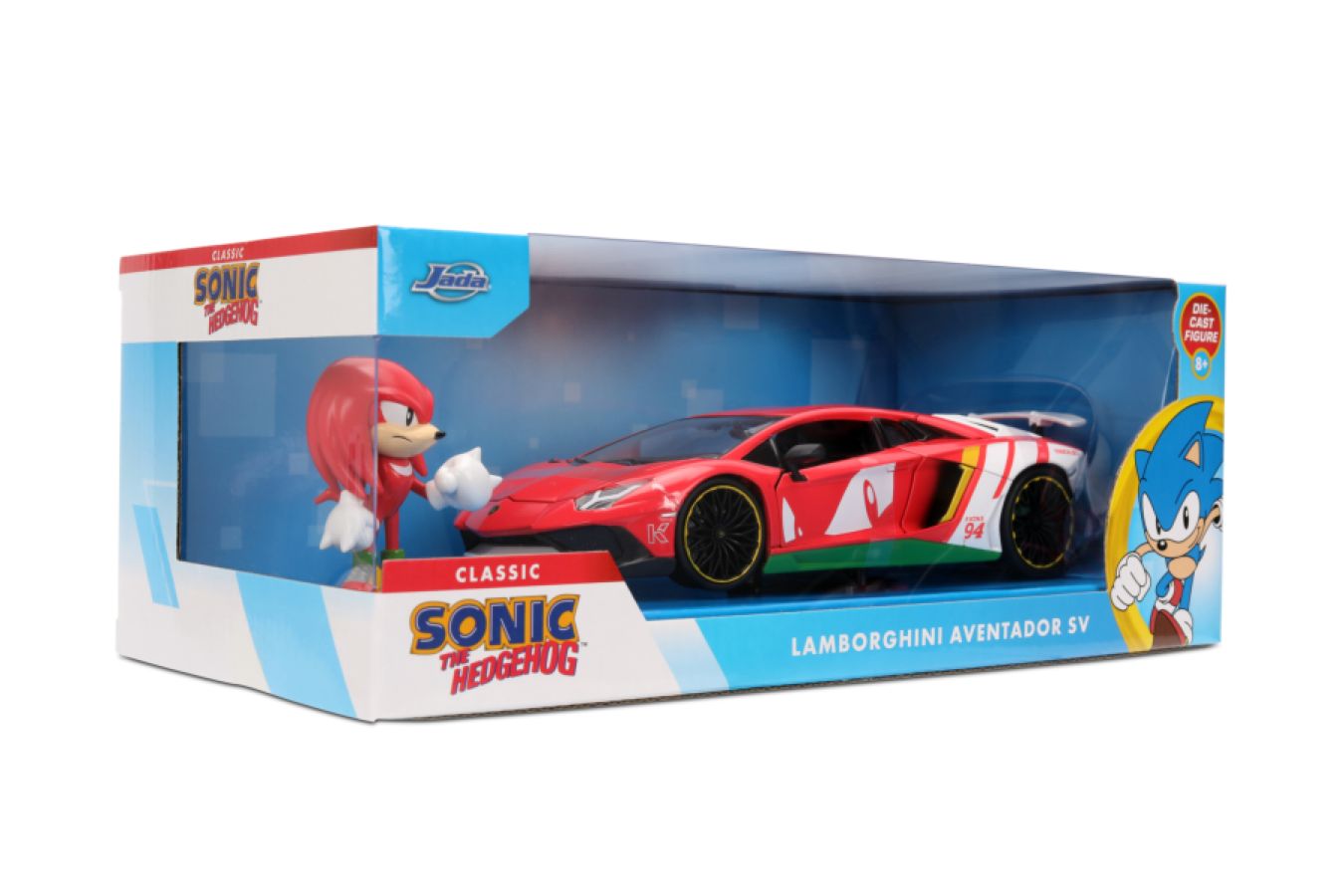 Sonic the Hedgehog - Lamborghini Aventaor SV 1:24 Scale Diecast Vehicle (with Figure)
