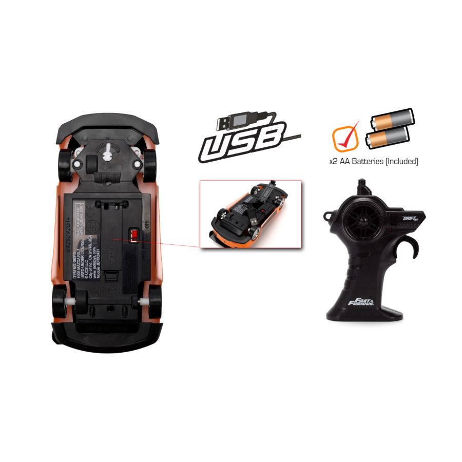 Fast & Furious - Mazda Rx-7 DRIFT 1:24 Remote Control Car