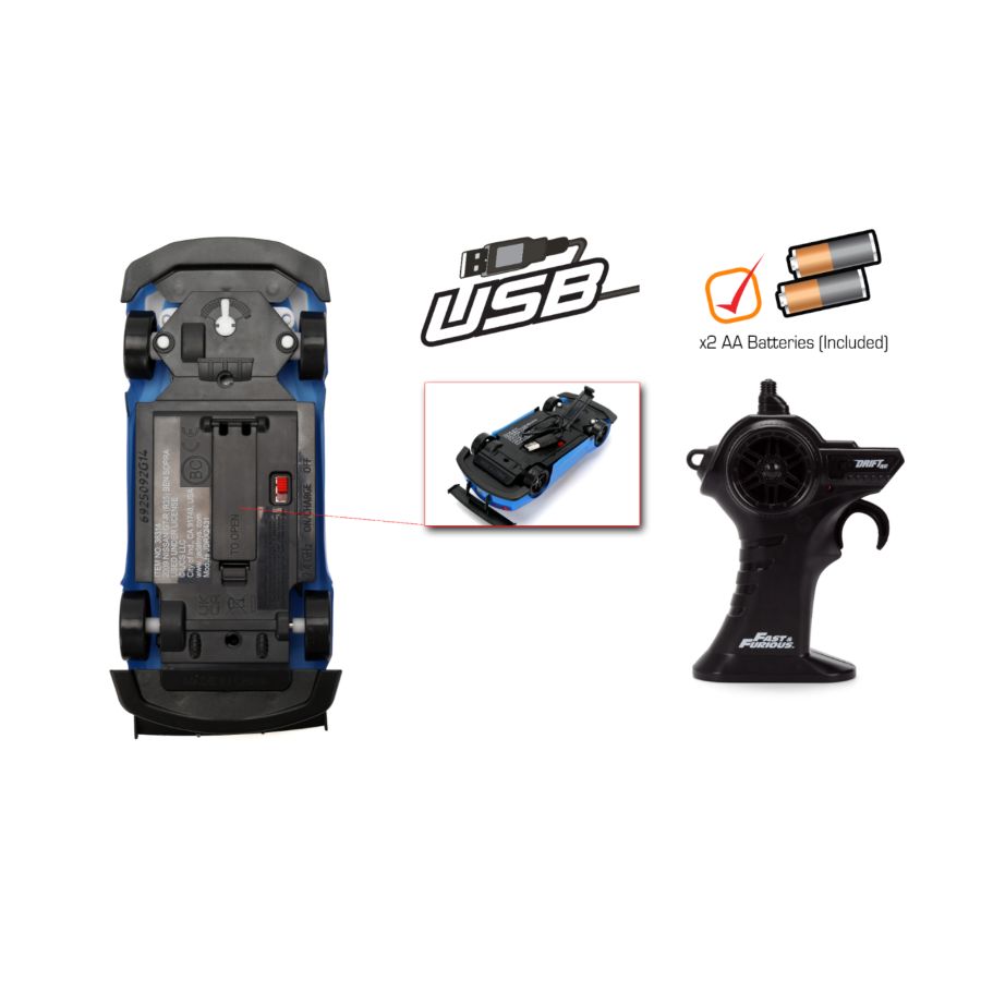 Fast & Furious - Nissan Ben Sopra DRIFT 1:24 Remote Control Car