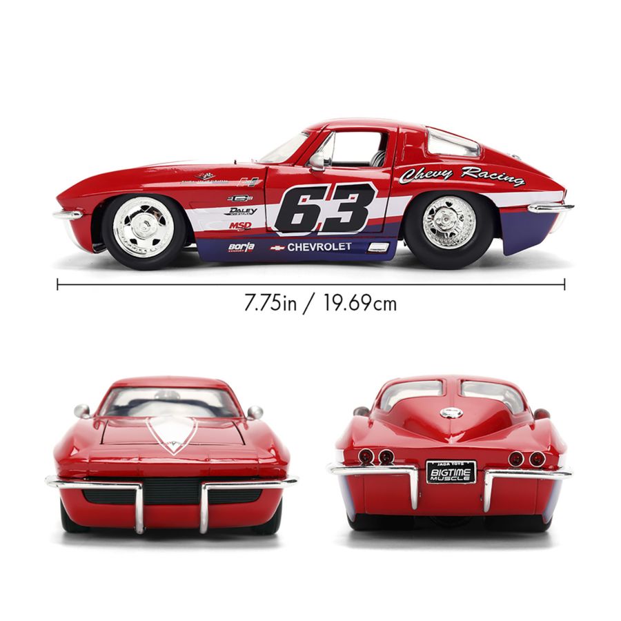 Big Time Muscle - 1963 Chevrolet Corvette 1:24 Scale Diecast Vehicle