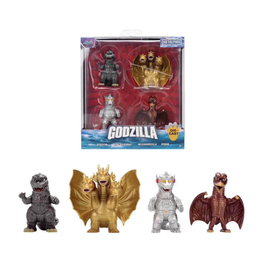 Godzilla - Toho 2.5" Metalfigs 4-Pack