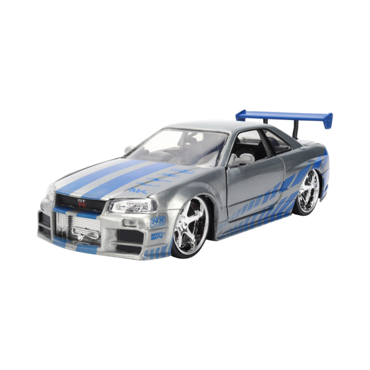 Fast & Furious - Brian's 2002 Nissan Skyline GT-R (BNR34) 1:24 Scale Diecast Vehicle