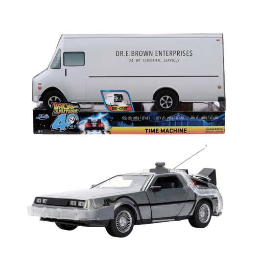Back to the Future - Delorean 1:24 Scale Vehicle with Truck Box (SDCC Exclusive)