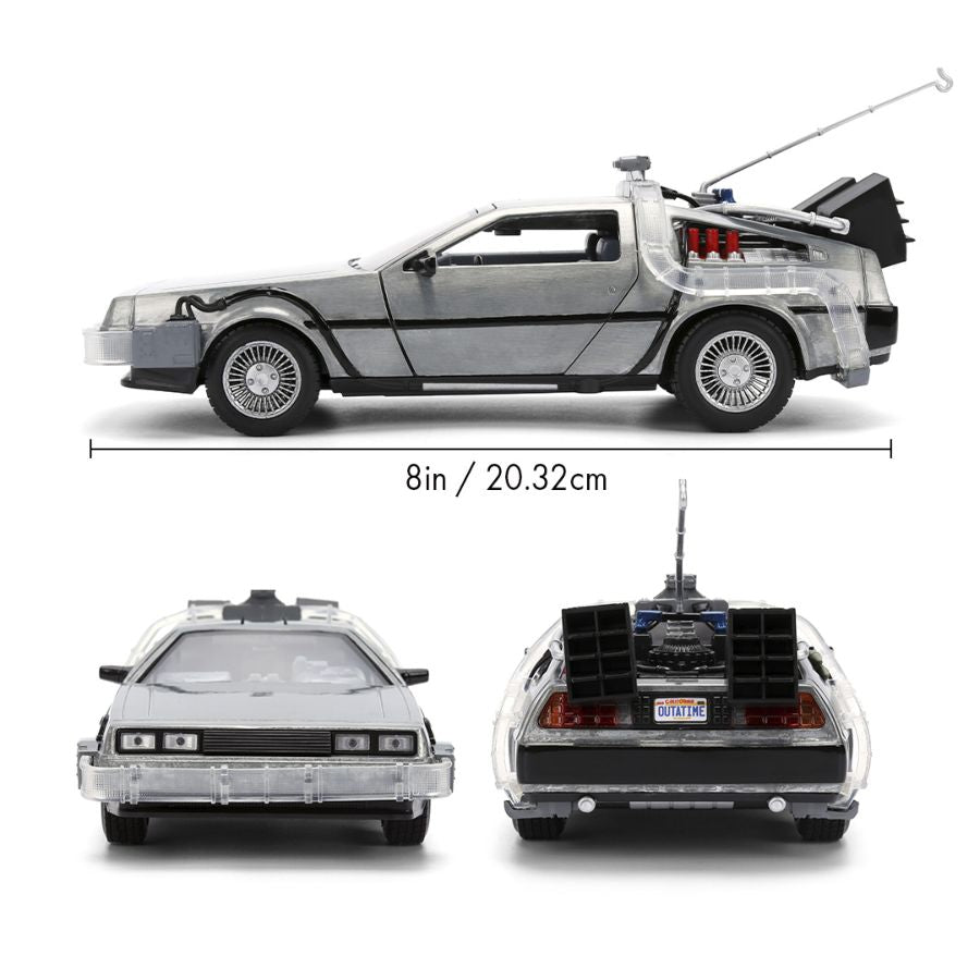 Back to the Future - Delorean 1:24 Scale Vehicle with Truck Box (SDCC Exclusive)