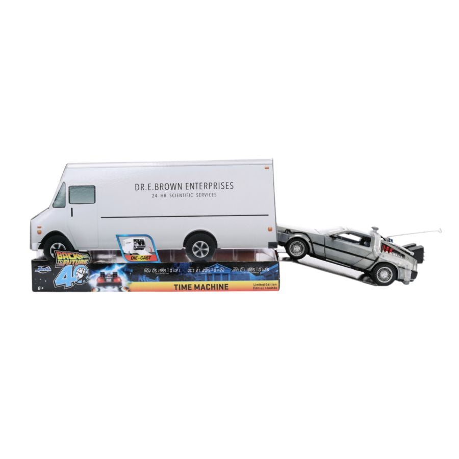 Back to the Future - Delorean 1:24 Scale Vehicle with Truck Box (SDCC Exclusive)