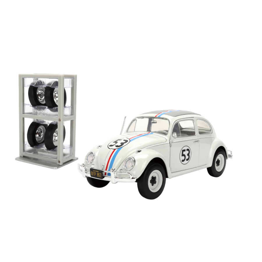 Herbie the Lovebug - VW Beetle (with Wheel Rack) 1:24 Scale Diecast Vehicle