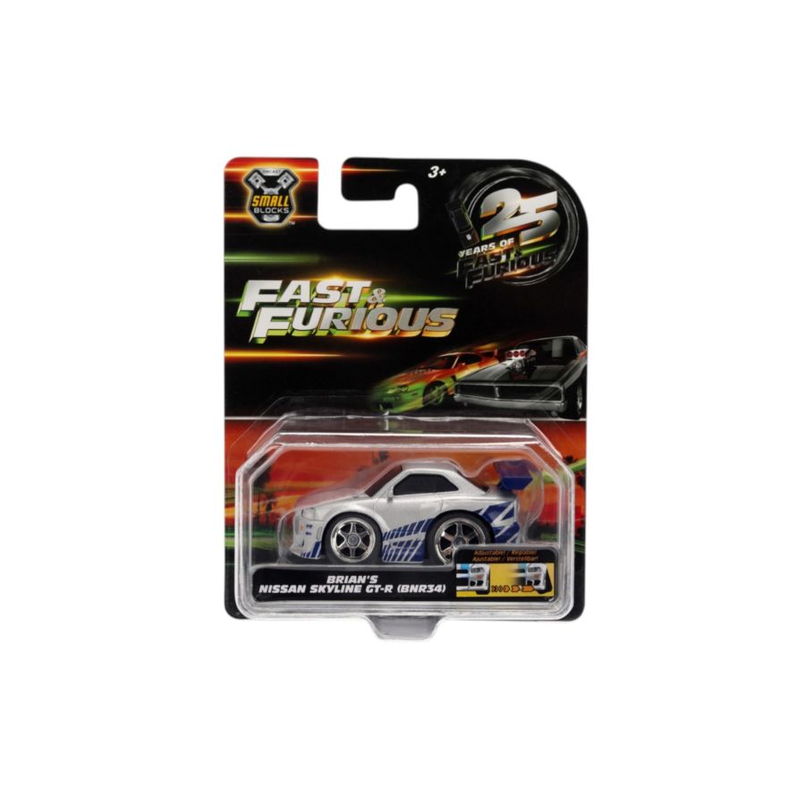 Fast & Furious - Small Blocks 1:43 Scale Diecast Vehicle Assortment (Display of 6)