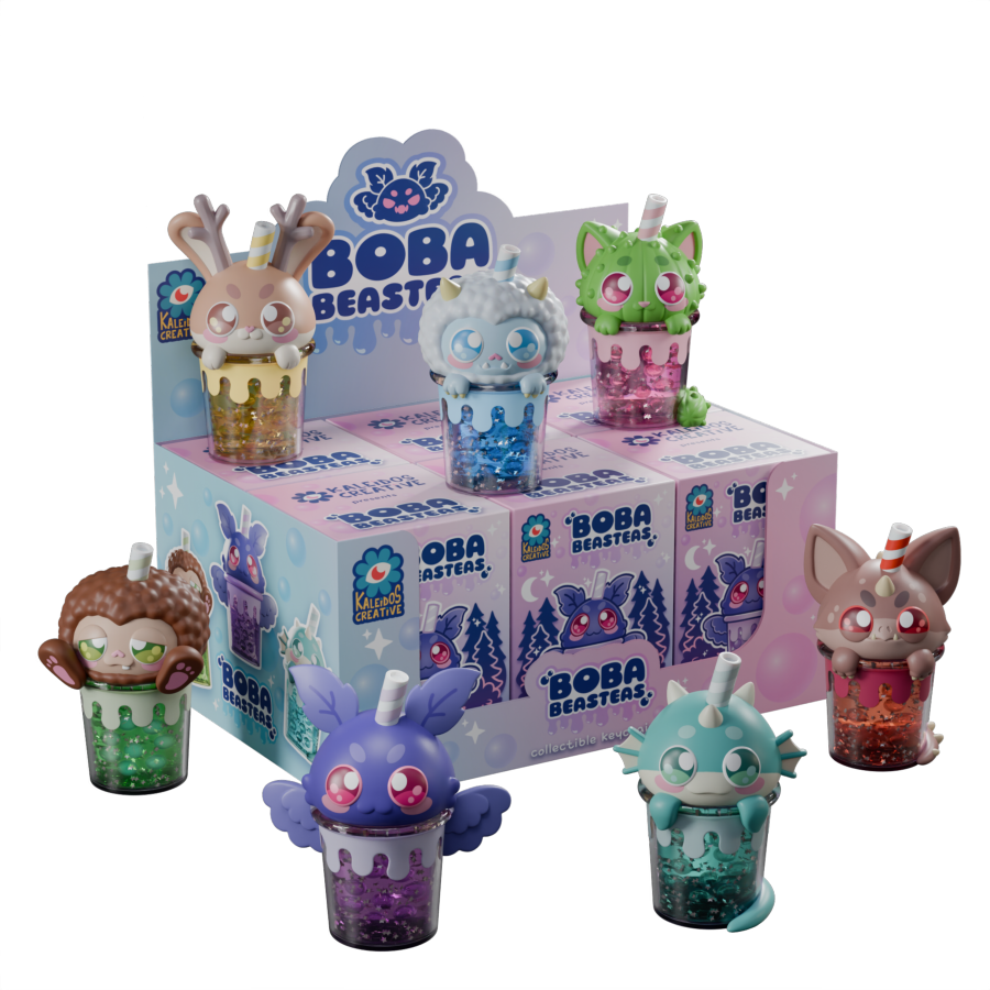 Kaleidos Creative - Boba Beasteas Keychain Blind Box (Display of 6)