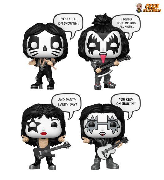 KISS Pop! Vinyl Sayings Bundle - 4 POP! Vinyls
