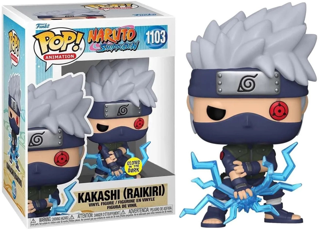 Naruto: Shippuden - Kakashi (Raikiri) Glow US Exclusive Pop! Vinyl #1103