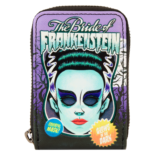 Universal Monsters - Bride of Frankenstein Neon Mask Zip Wallet