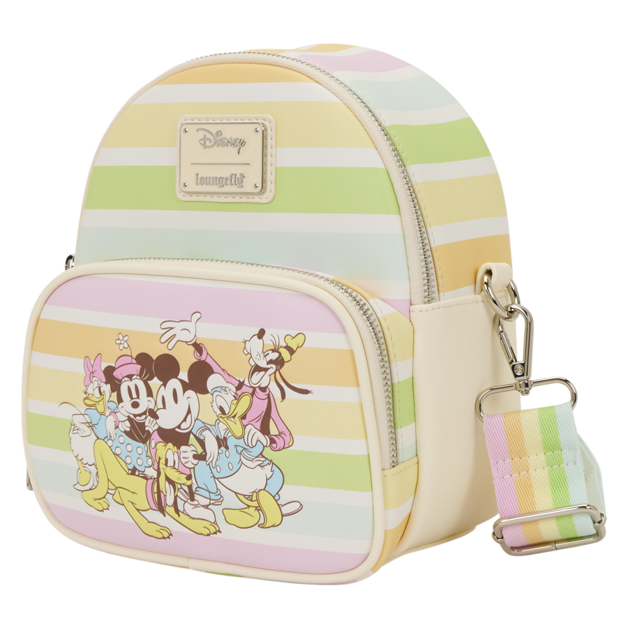 Disney - Mickey & Friends Rainbow Stripes Convertible Crossbody