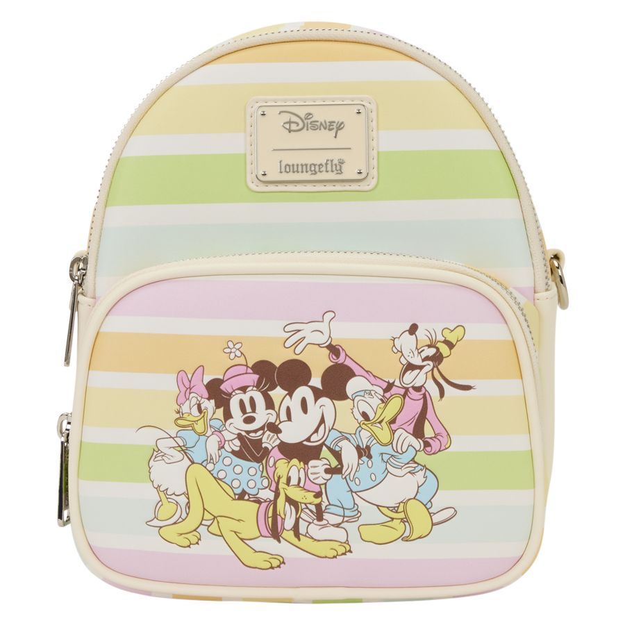 Disney - Mickey & Friends Rainbow Stripes Convertible Crossbody