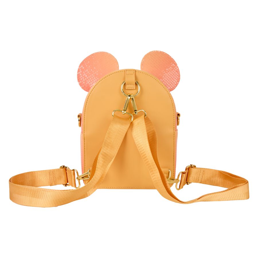 Disney - Mickey Mouse Glitter Convertible Mini Backpack & Crossbody Bag