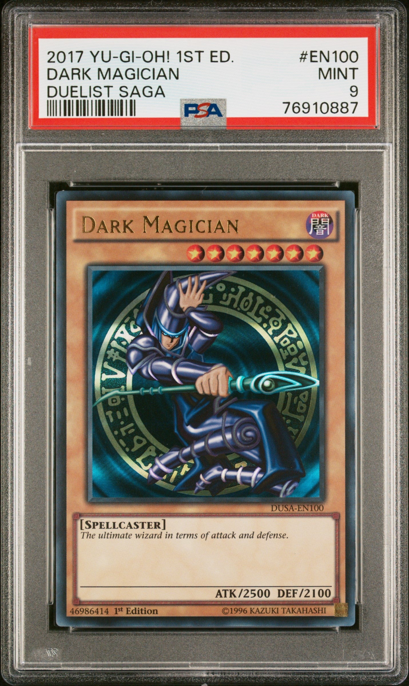 2017 Yu-Gi-Oh! Duelist Saga En100 Dark Magician Duelist Saga - PSA 9