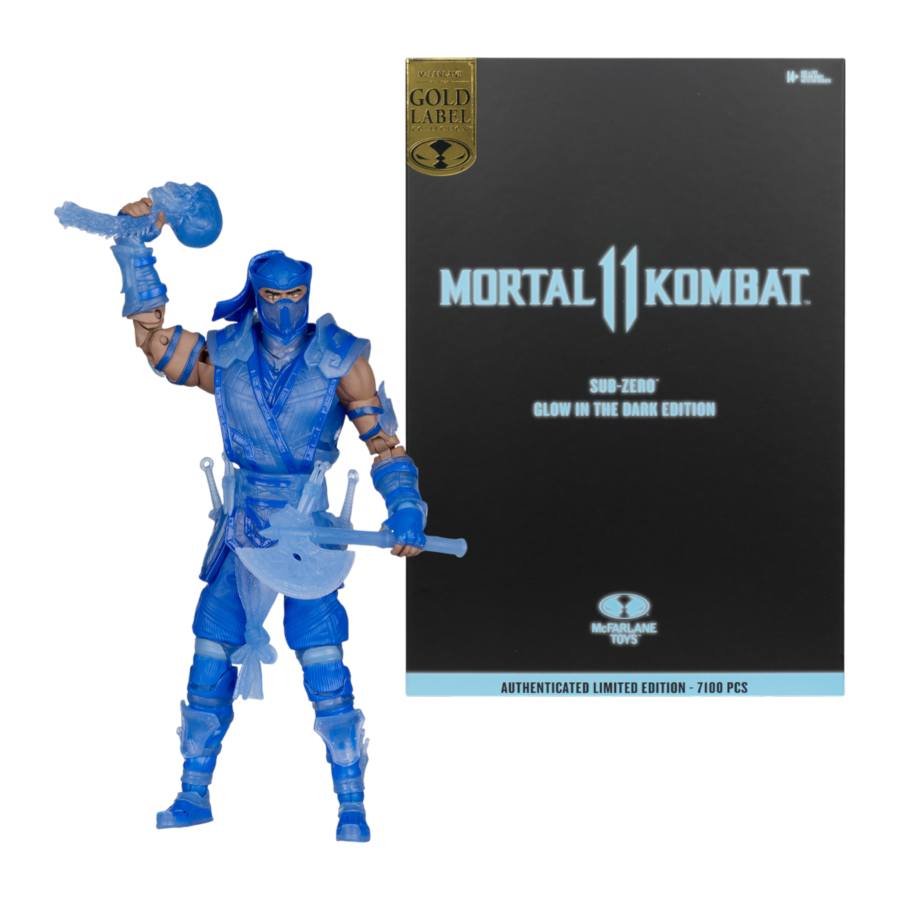 Mortal Kombat II - Sub-Zero (Glow-in-the-Dark) (Gold Label) 7" Figure
