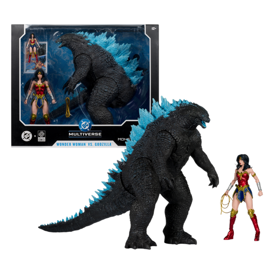 Justice League (comics) - Wonder Woman 7" vs Atomic Blast Godzilla MegaFig Action Figure 2-Pack