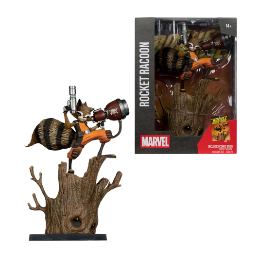 Marvel Comics - Rocket Raccoon with Comic (Chasing Tale #1) 1:6 Scale Figure