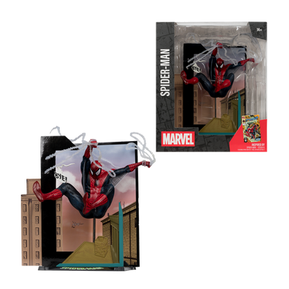 Marvel Comics - Spiderman (Spider-Man 6) 1:10 Scale Collectible Figure with Scene