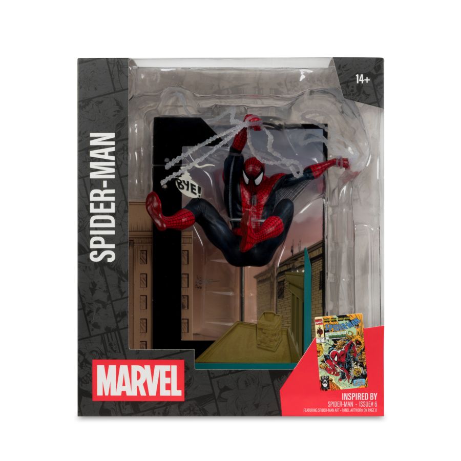 Marvel Comics - Spiderman (Spider-Man 6) 1:10 Scale Collectible Figure with Scene