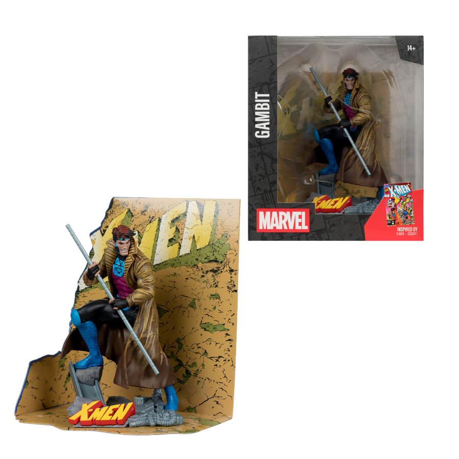 Marvel Comics - Gambit (X-Men 1) 1:10 Scale Collectible Figure with Scene