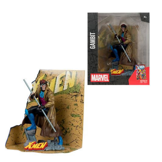 Marvel Comics - Gambit (X-Men 1) 1:10 Scale Collectible Figure with Scene