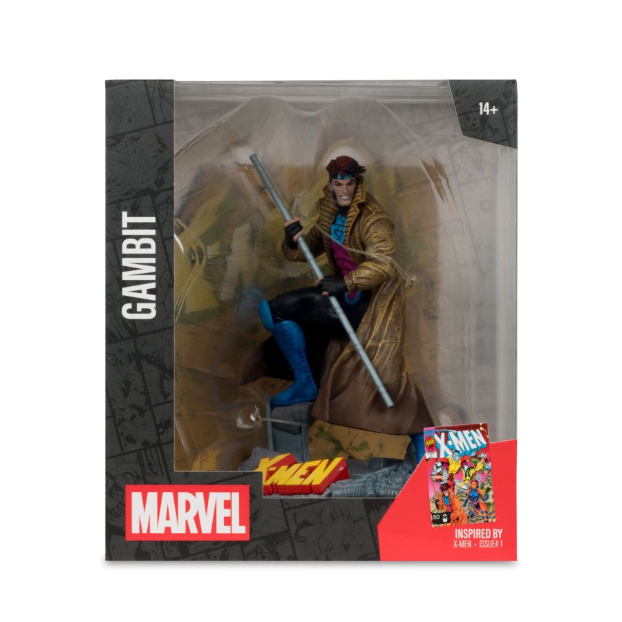 Marvel Comics - Gambit (X-Men 1) 1:10 Scale Collectible Figure with Scene