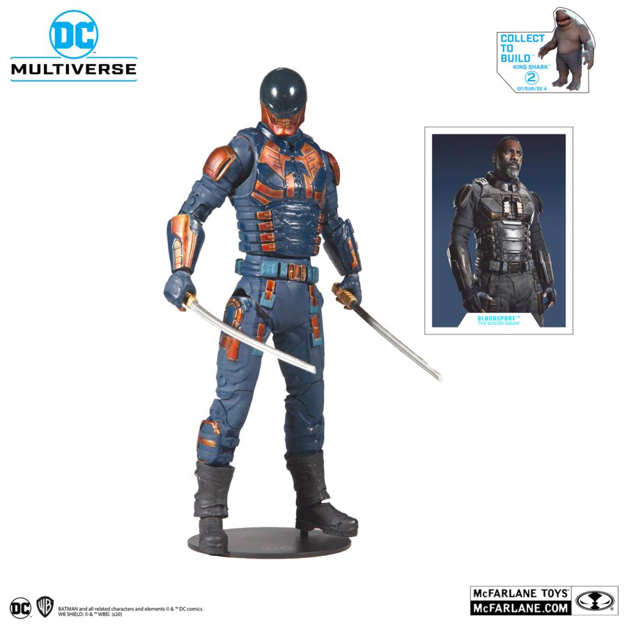 The Suicide Squad (2021) - Bloodsport (Build-A-King-Shark) DC Multiverse 7" Scale Action Figure