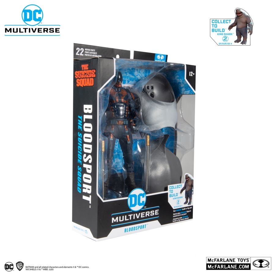 The Suicide Squad (2021) - Bloodsport (Build-A-King-Shark) DC Multiverse 7" Scale Action Figure