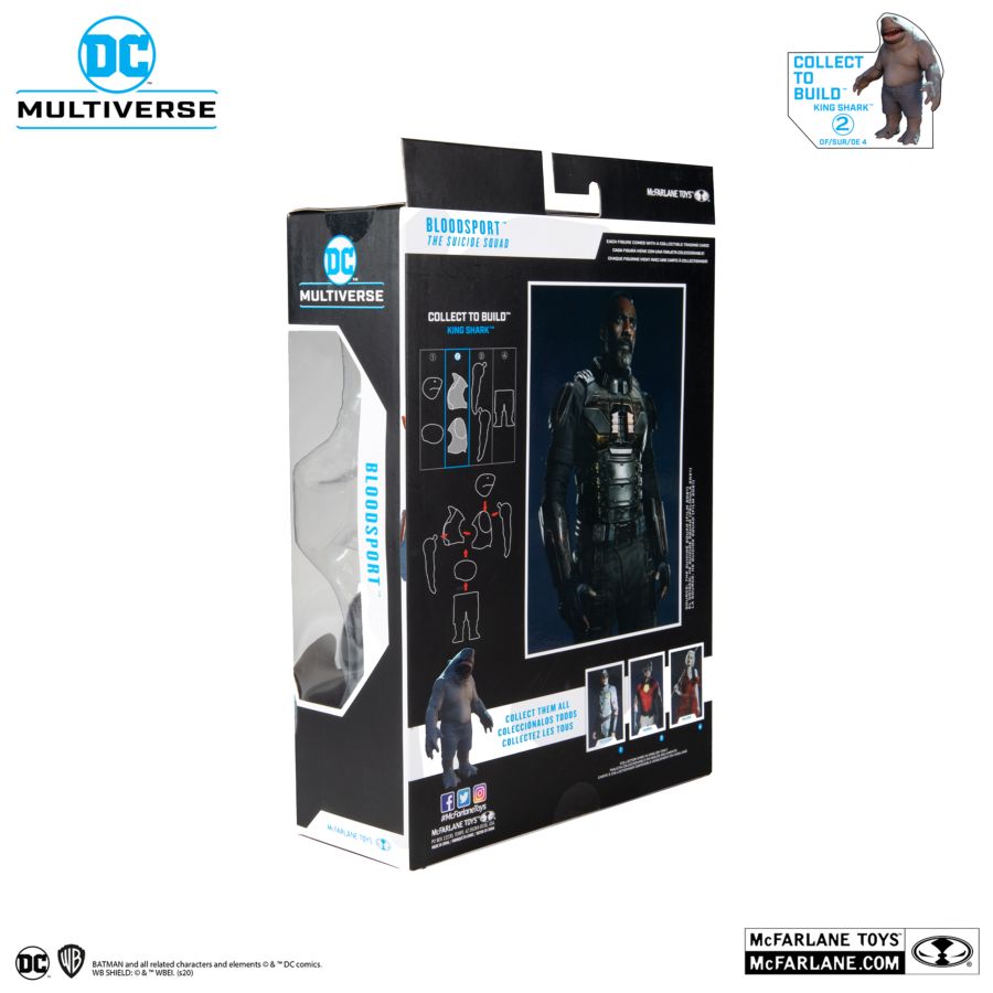 The Suicide Squad (2021) - Bloodsport (Build-A-King-Shark) DC Multiverse 7" Scale Action Figure