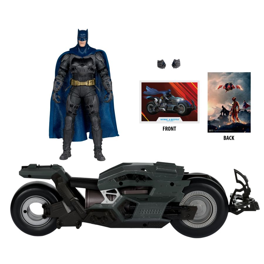 The Flash (2023) - Batcycle w/Batman Vehicle [Gold Label]