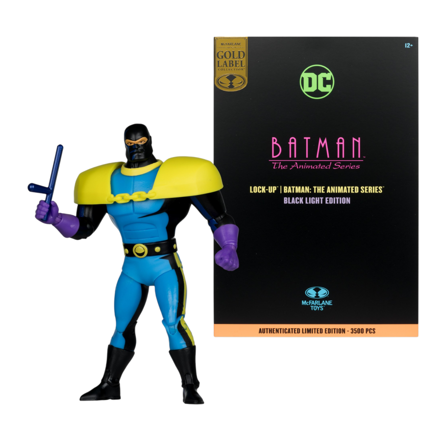 DC Comics - Lock-Up (Batman Animated Series) Black Light Gold Label Figure