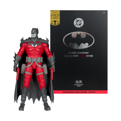 DC Multiverse - Batman Flashpoint Black & White with Accent (Gold Label) 7" Action Figure