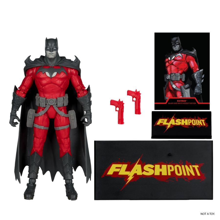 DC Multiverse - Batman Flashpoint Black & White with Accent (Gold Label) 7" Action Figure