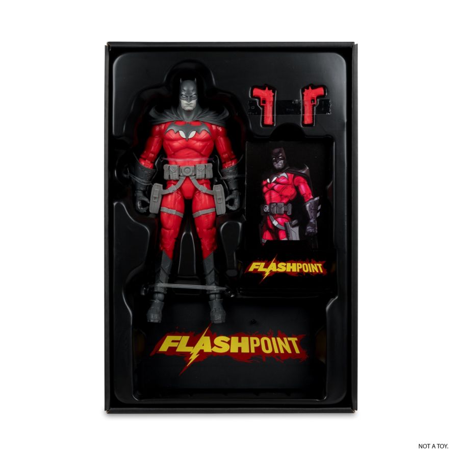 DC Multiverse - Batman Flashpoint Black & White with Accent (Gold Label) 7" Action Figure