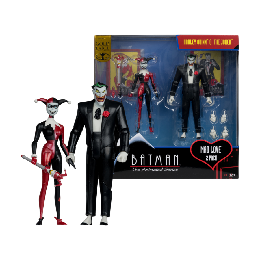 DC Direct - Batman Animated (Comic) Harley Quinn & The Joker (Mad Love) Gold Label