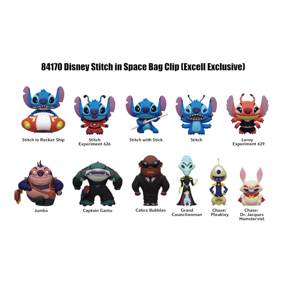 Lilo & Stitch - Stitch in Space 3D PVC Bag Clips (Display of 24)
