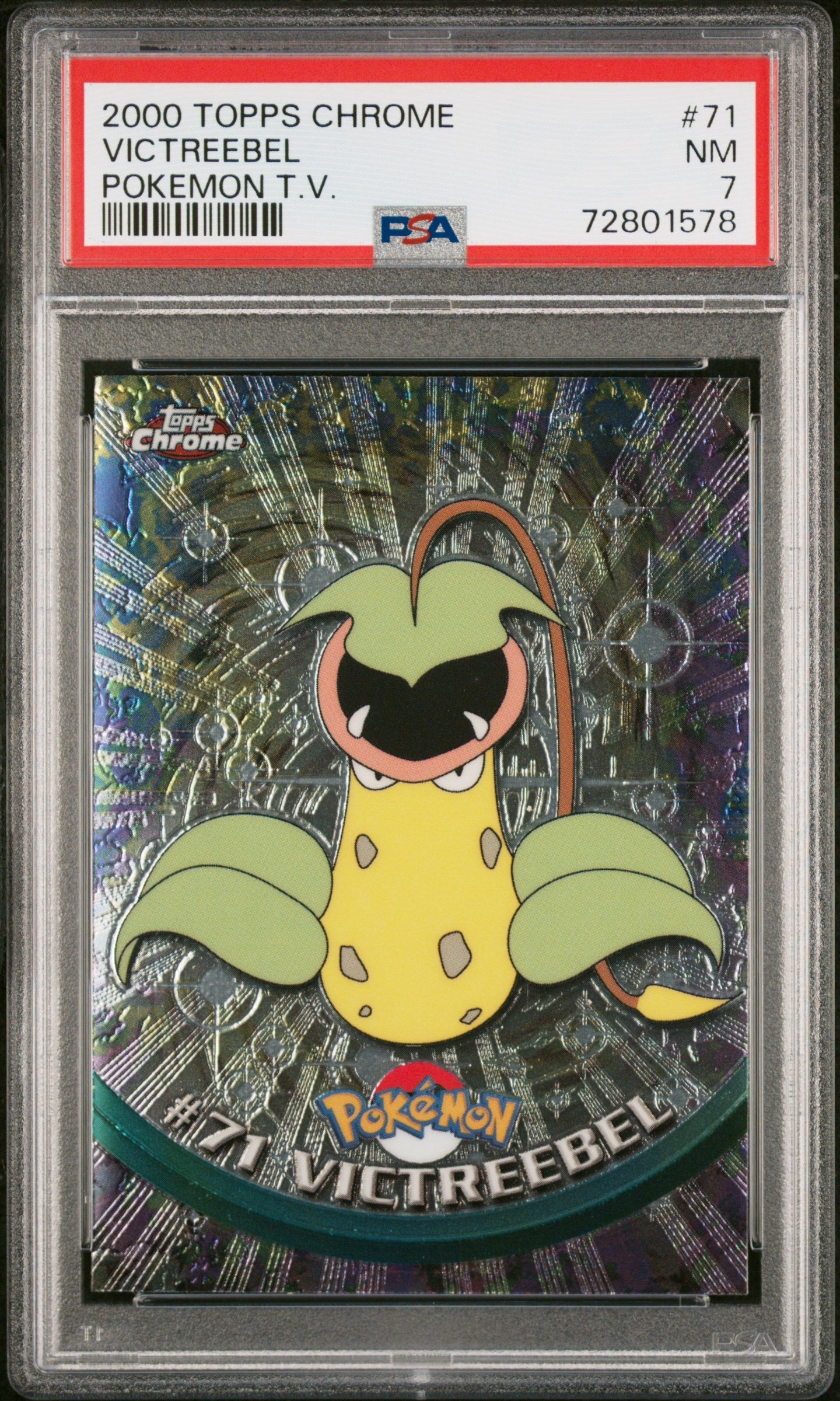 2000 Topps Chrome Pokemon T.V. - Victreebel - 71 - PSA 7